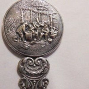 Vintage Hans Jensen Denmark Silver Purse Mirror